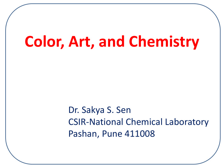 color art and chemistry