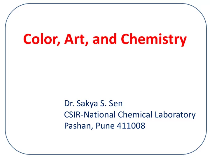 color art and chemistry