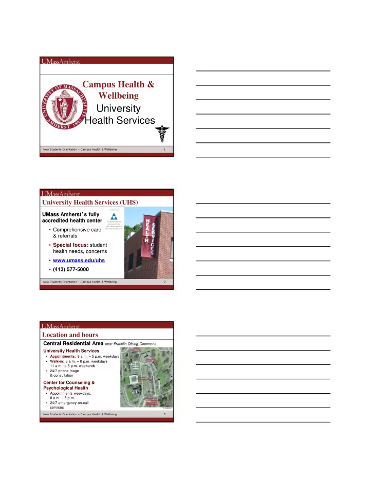 university health services