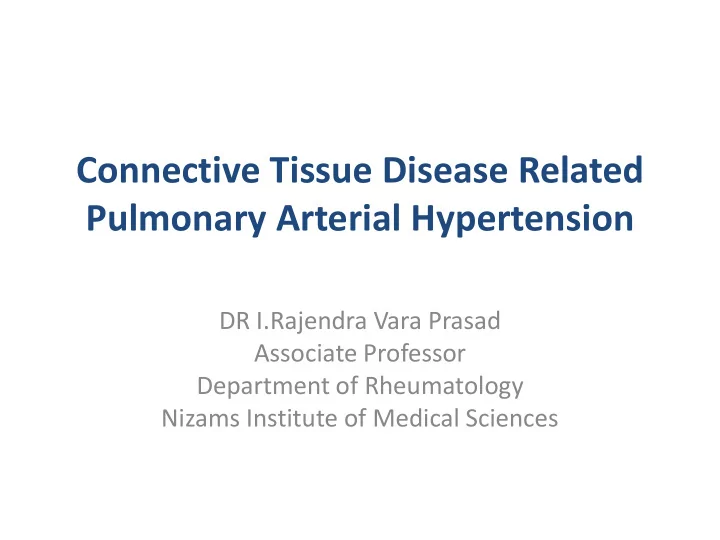 pulmonary arterial hypertension