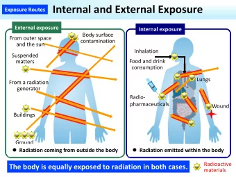 Exposure Routes Internal and External Exposure  External exposure  Internal exposure  Body surface