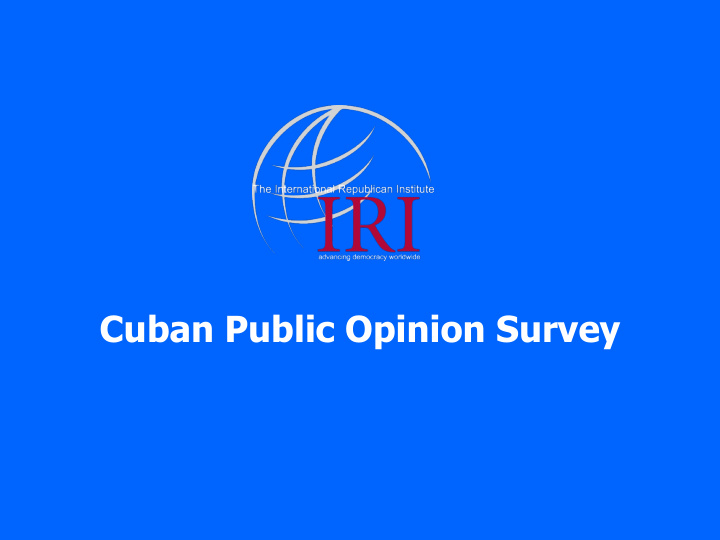 cuban public opinion survey