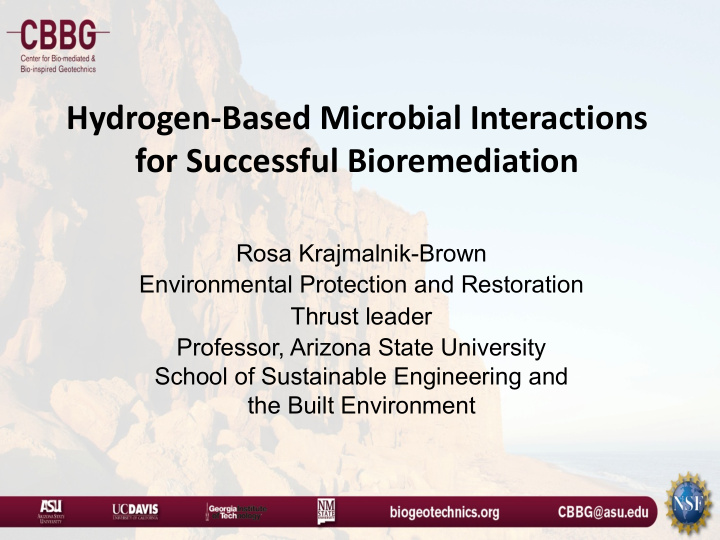 hydrogen based microbial interactions for successful