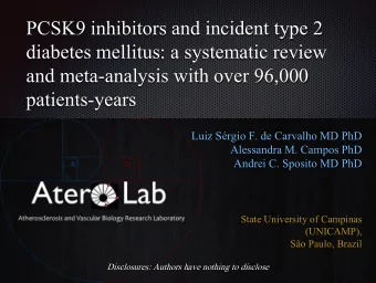 diabetes mellitus: a systematic review  and meta-analysis with over 96,000  patients-years  Luiz
