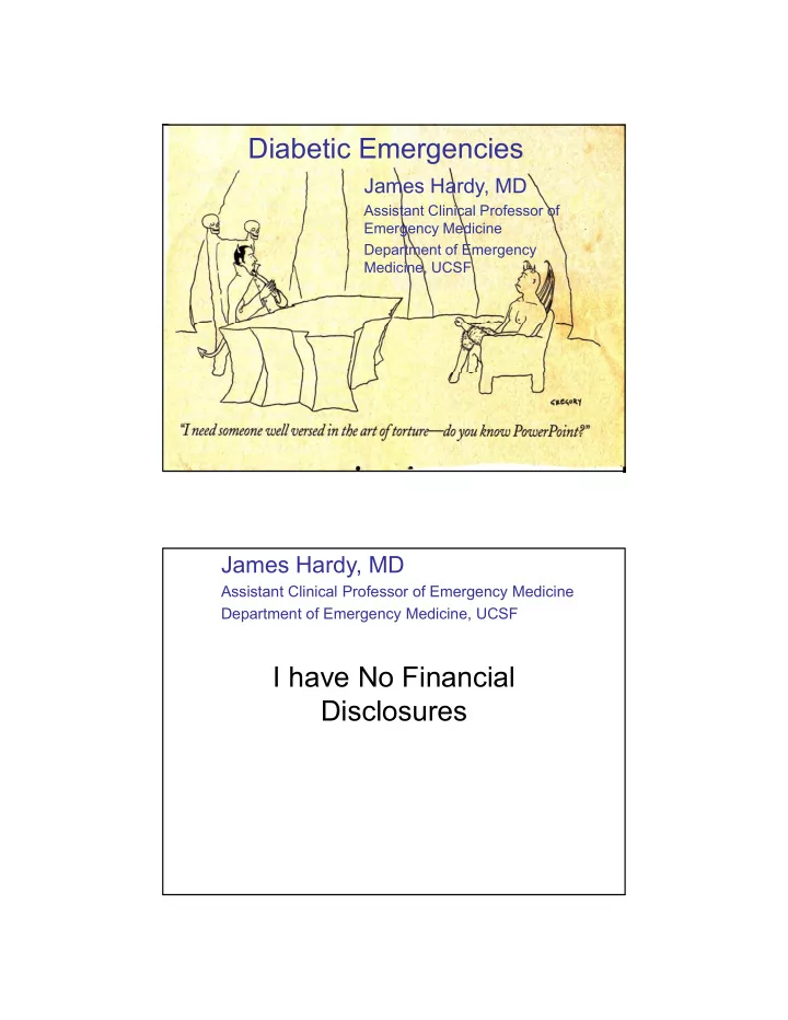 diabetic emergencies