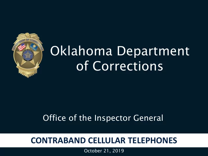 oklahoma department of corrections