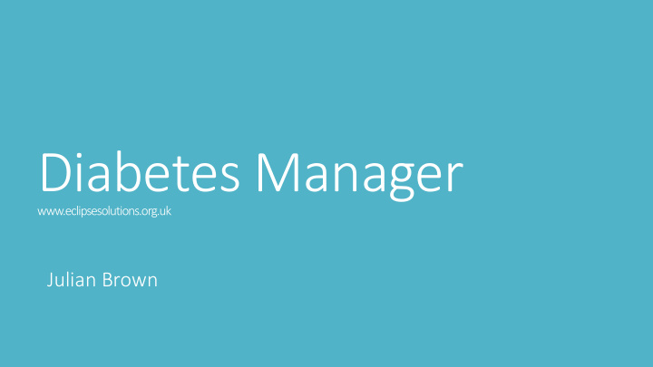 diabetes manager