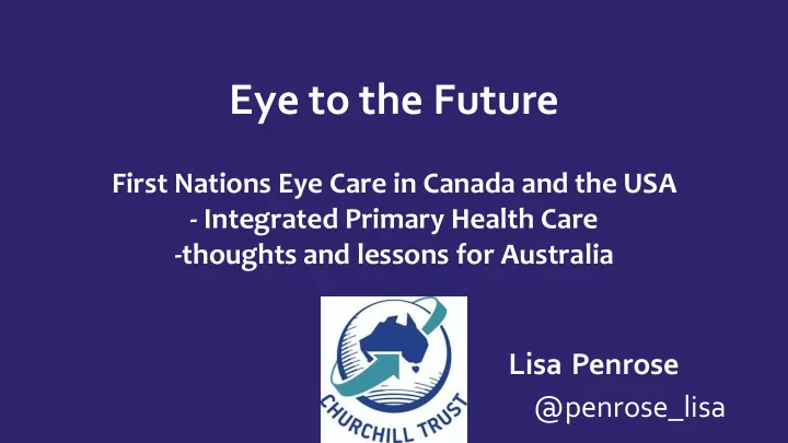 eye to the future