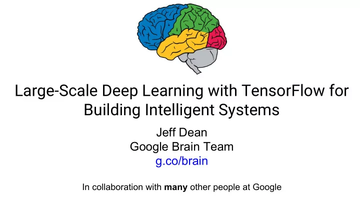 large scale deep learning with tensorflow for building