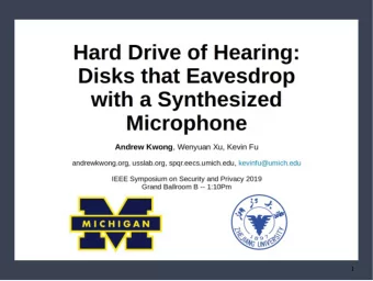 1  Sensors Intrude on Privacy  Accelerometers can leak keystrokes [1],  gyroscopes can leak