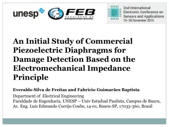 An Initial Study of Commercial  Piezoelectric Diaphragms for  Damage Detection Based on the