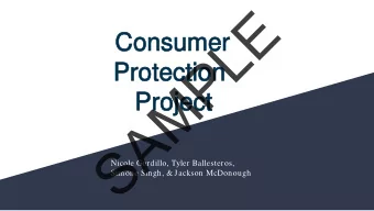 E  L  Consumer  Consumer  P  Protection  Protection  M  Project  Project  A  S  Nicole Gordillo,