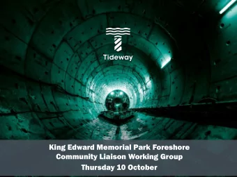King Edward Memorial Park Foreshore  Community Liaison Working Group  Thursday 10 October  Staff