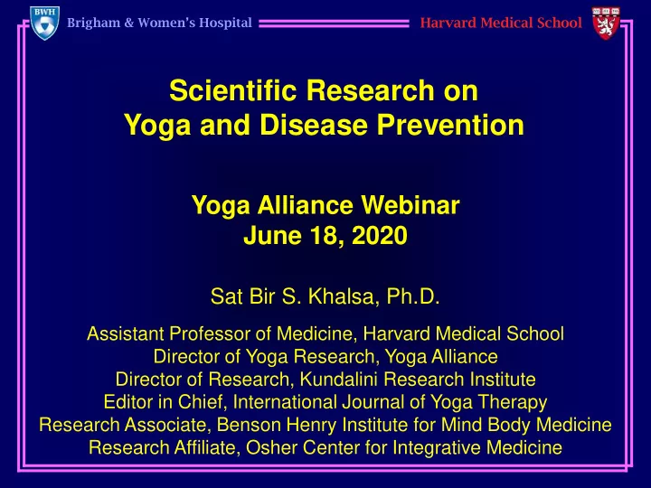 scientific research on