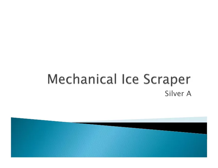 silver a a hand held motorized ice scraper 133 million