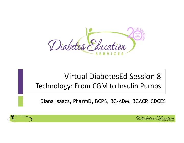 virtual diabetesed session 8
