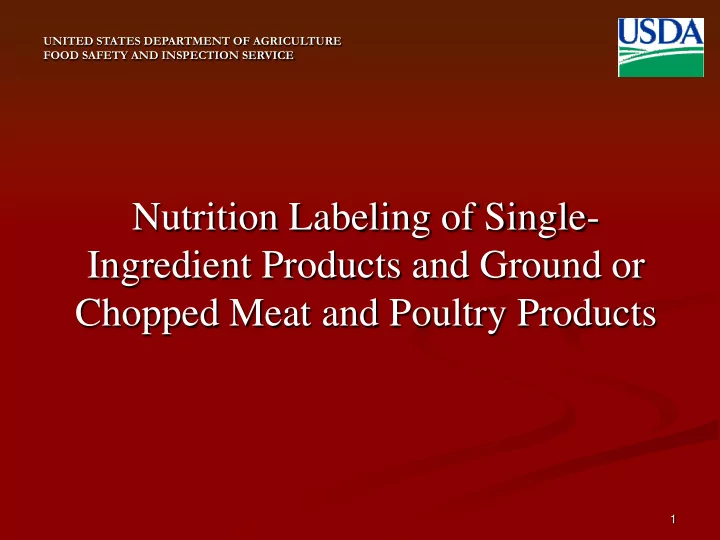 united states department of agriculture food safety and