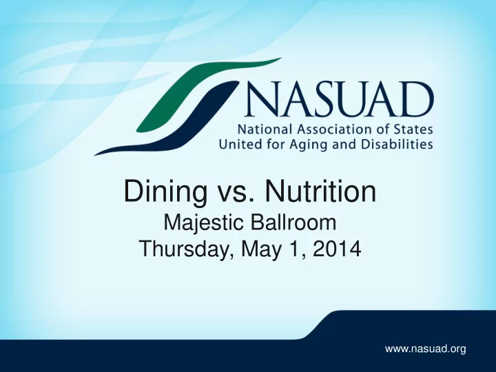 dining vs nutrition
