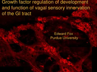 Growth factor regulation of development  Growth factor regulation of development  and function of