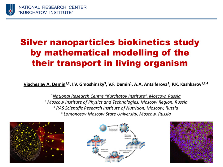 silver nanoparticles biokinetics study