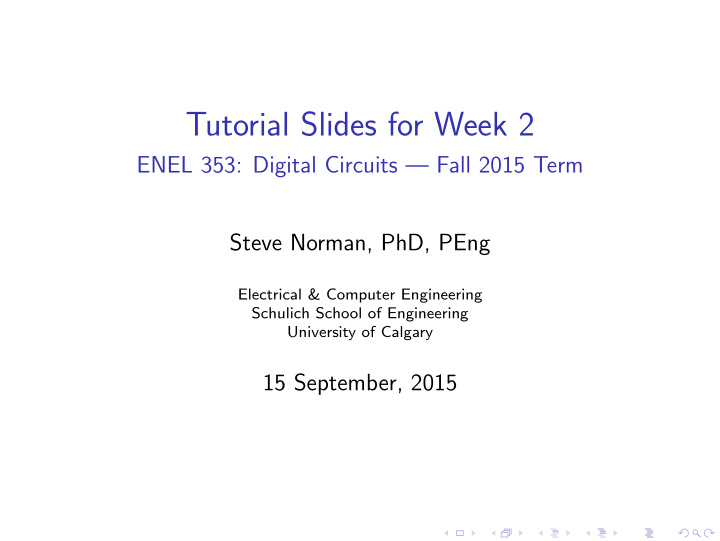 tutorial slides for week 2
