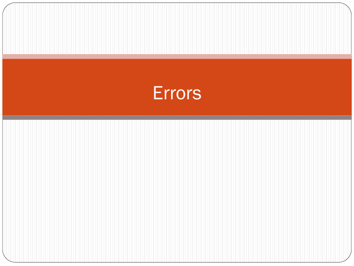 errors scientific notation