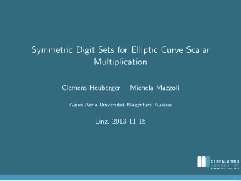 Symmetric Digit Sets for Elliptic Curve Scalar  Multiplication  Clemens Heuberger  Michela Mazzoli