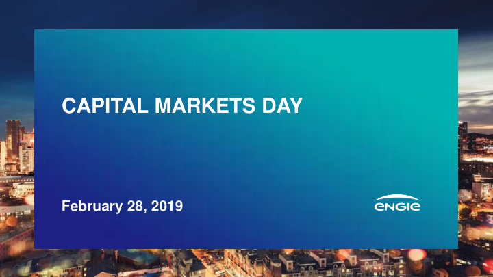 capital markets day