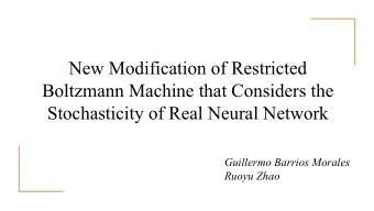 New Modification of Restricted  Boltzmann Machine that Considers the  Stochasticity of Real Neural