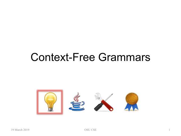 context free grammars