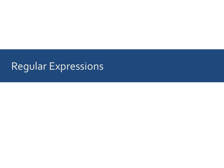 regular expressions simple matching and searching