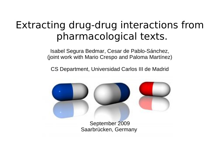 extracting drug drug interactions from pharmacological