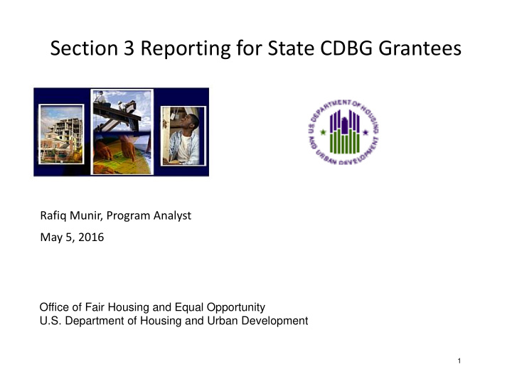 section 3 reporting for state cdbg grantees