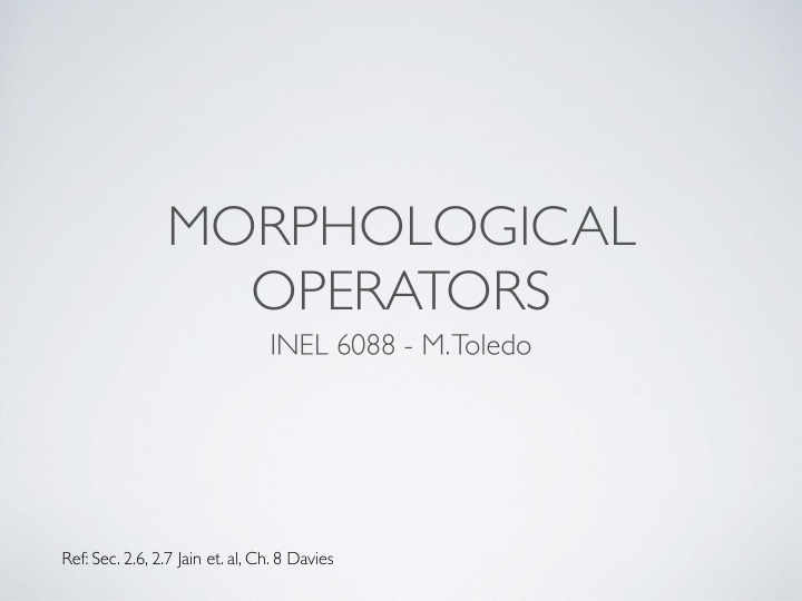 morphological operators