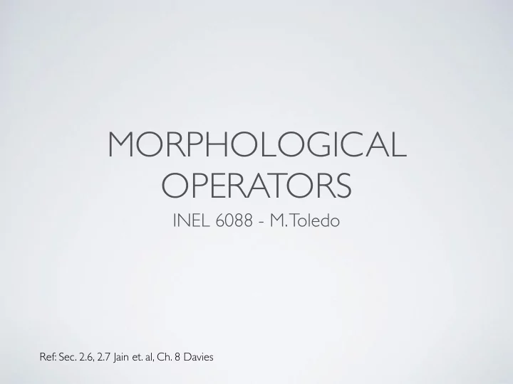 morphological operators