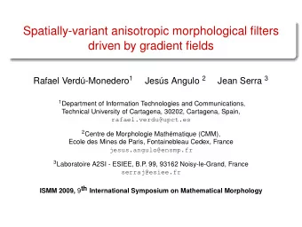 Spatially-variant anisotropic morphological filters  driven by gradient fields Rafael