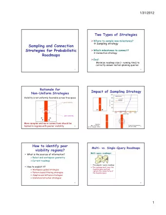 Sampling and Connection  Strategies for Probabilistic  Strategies for Probabilistic  Which