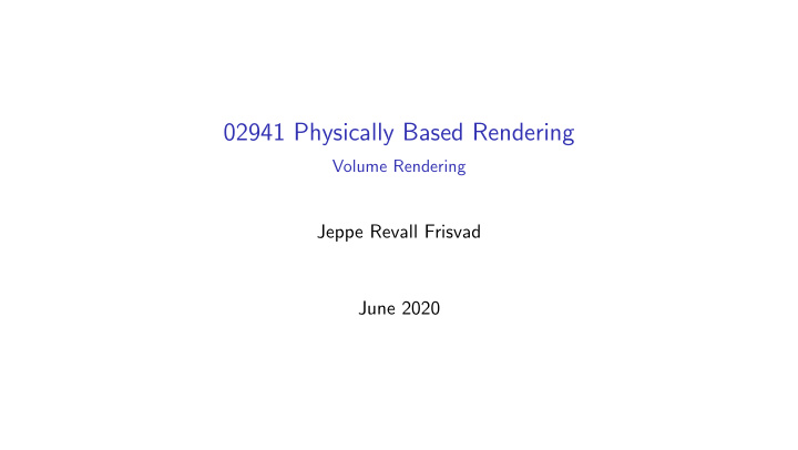 02941 physically based rendering
