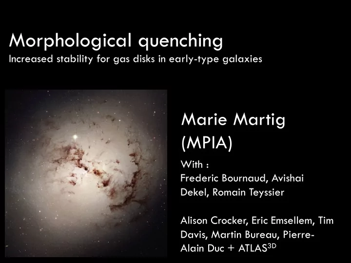 morphological quenching