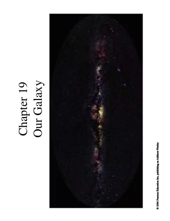 Our Galaxy  Chapter 19  19.1 The Milky Way Revealed   Our goals for learning   What does our