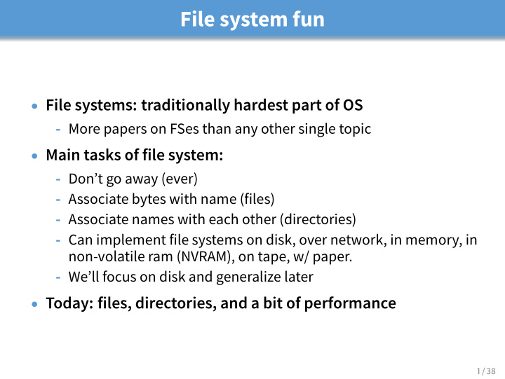 file system fun