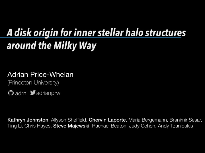 a disk origin for inner stellar halo structures around