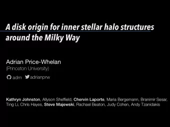 A disk origin for inner stellar halo structures  around the Milky Way Adrian Price-Whelan