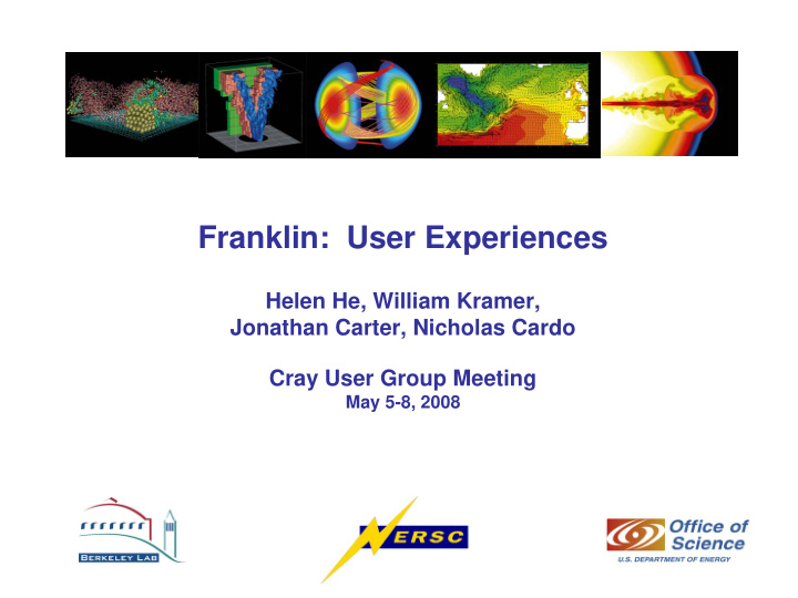franklin user experiences
