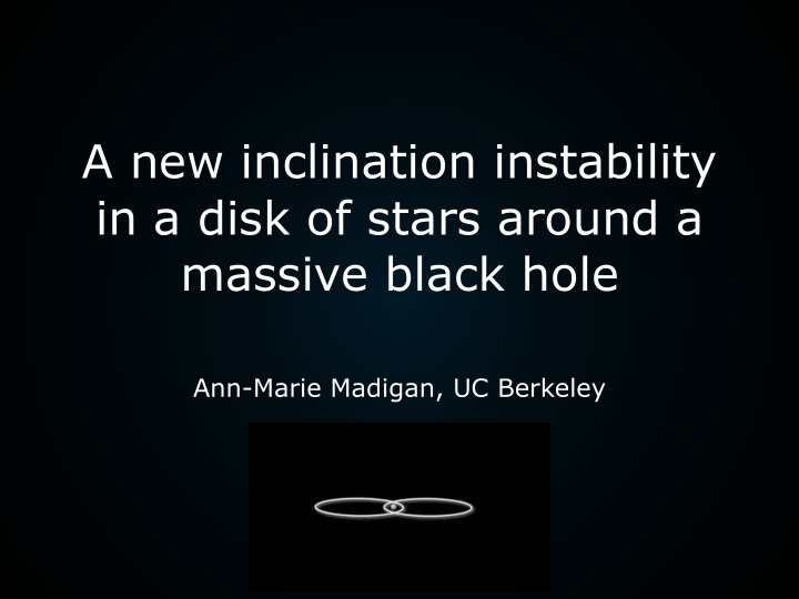 a new inclination instability in a disk of stars around a