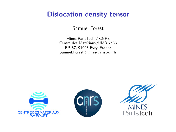 dislocation density tensor