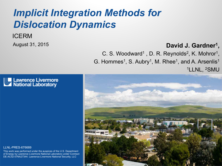 implicit integration methods for dislocation dynamics