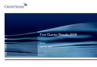 First Quarter Results 2008  Zurich  April 24, 2008  Cautionary statement  Cautionar  Cautionary
