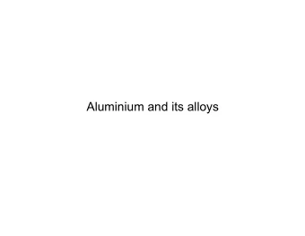Aluminium and its alloys  Alumina raw materials  Alumina can be processed from bauxite, kaolinite