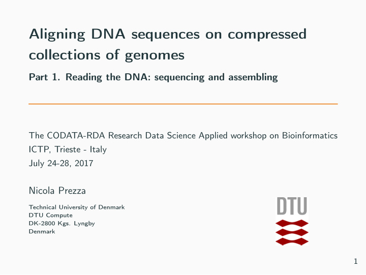 aligning dna sequences on compressed collections of